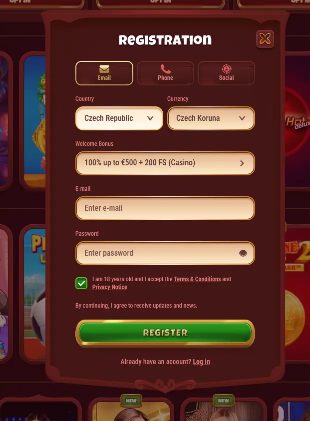 Registrace Magius Casino – získejte velkombonus 100% až 12 500 Kč a 200 free spinů